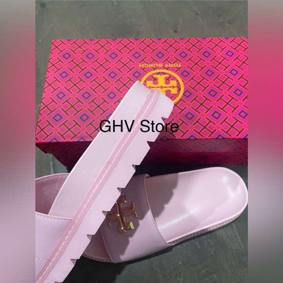 Tory Burch Everly Anatomic Lug Paris Nappa Slide - Picture 3 of 5